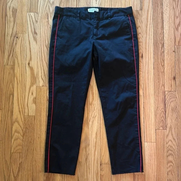 Nili Lotan sz 6 black East Hampton Pants black with red piping great condition - Picture 3 of 9